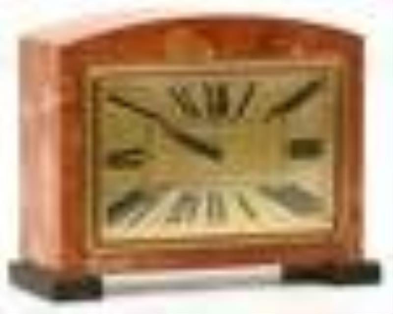 French Art Deco Marble Mantel Clock