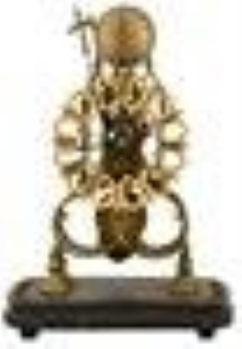 English Fusee Skeleton Clock