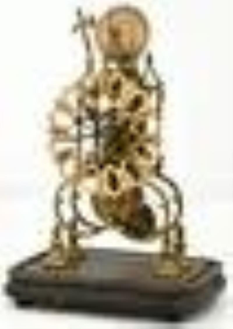English Fusee Skeleton Clock