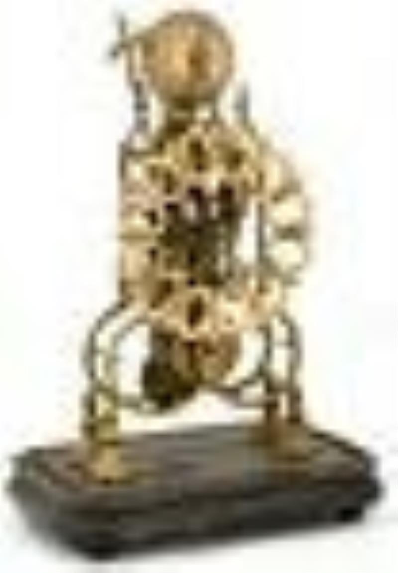 English Fusee Skeleton Clock