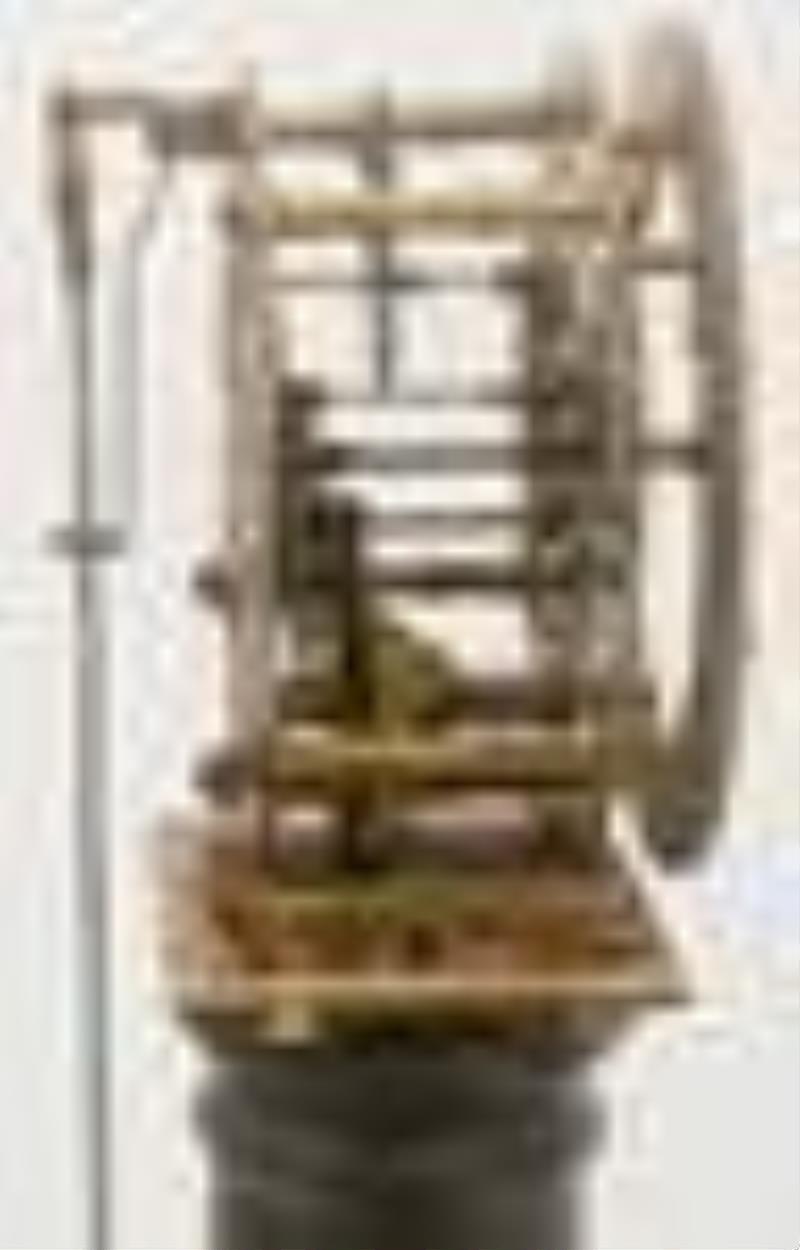 Gilt Brass & Marble Fusee Skeleton Clock with Dome