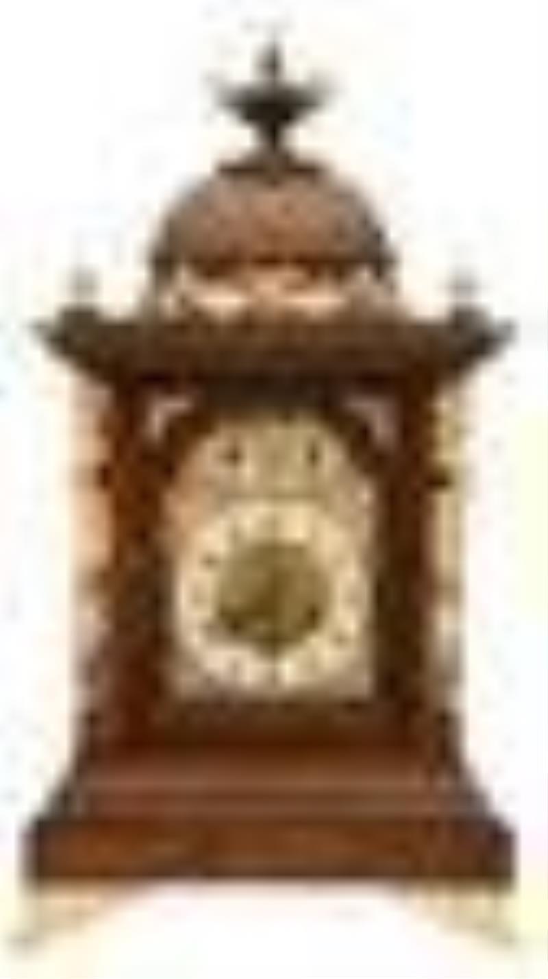 Junghans Gilt Bronze Mounted Mahogany Bracket Clock