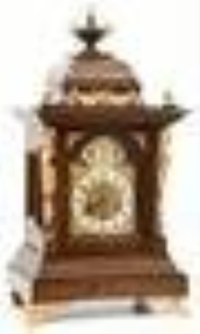 Junghans Gilt Bronze Mounted Mahogany Bracket Clock