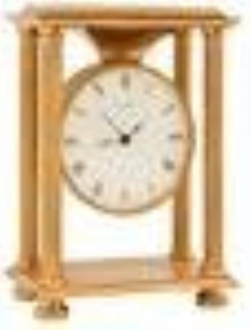 Cartier Neoclassical Style Gilt Bronze Clock