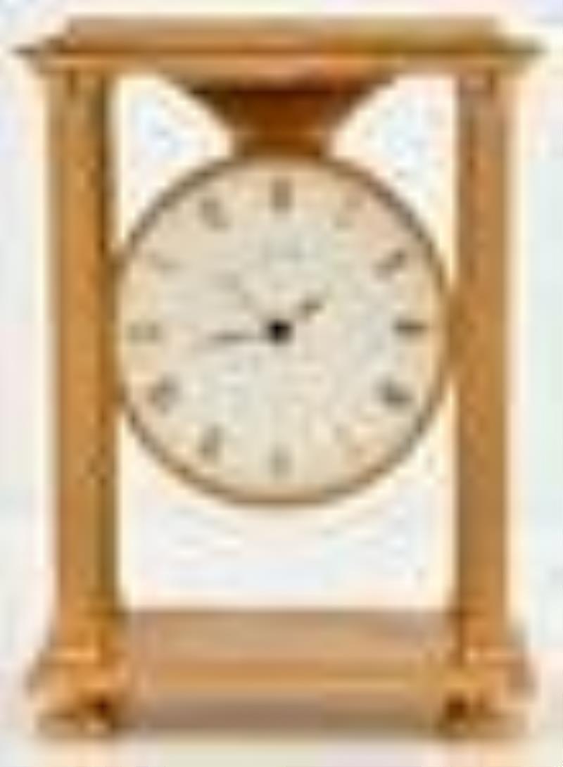 Cartier Neoclassical Style Gilt Bronze Clock