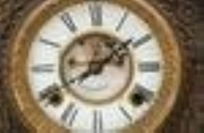 New Haven Clock Co. No. 26 Patinated Metal Mantel Clock