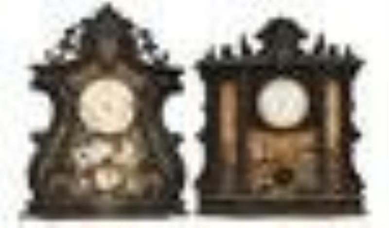 Two 18th Century Cast Iron Clock Cases