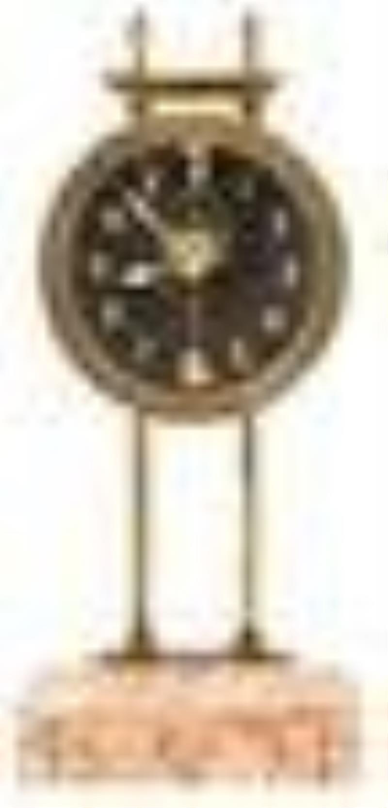 English Brass & Marble Keyless Gravity Clock