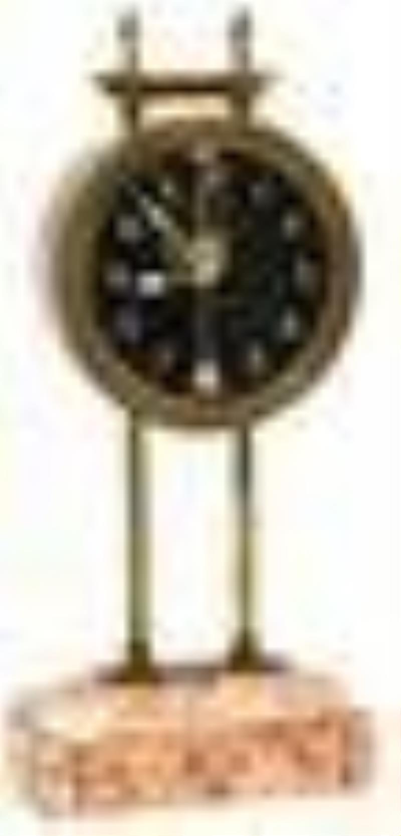 English Brass & Marble Keyless Gravity Clock