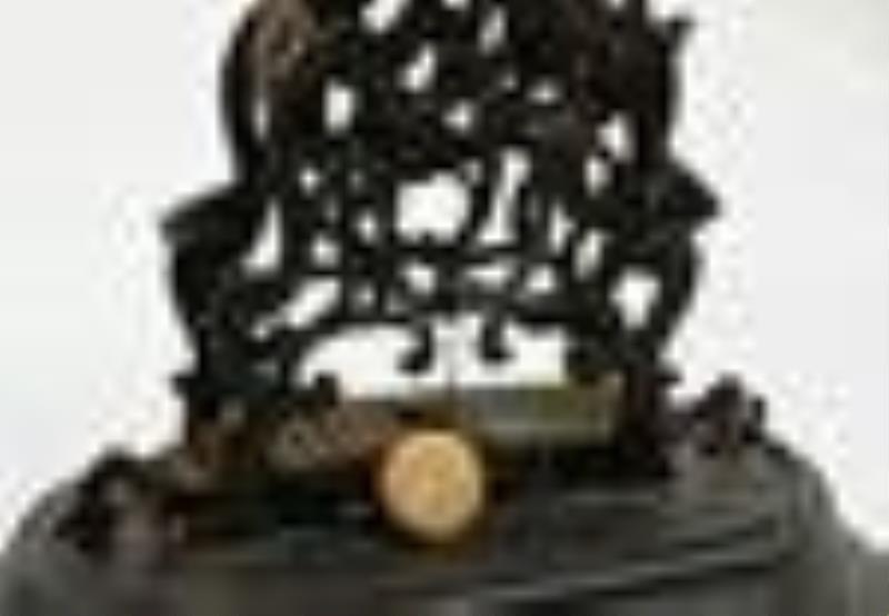 Cast Iron 30-Day Skeleton Clock