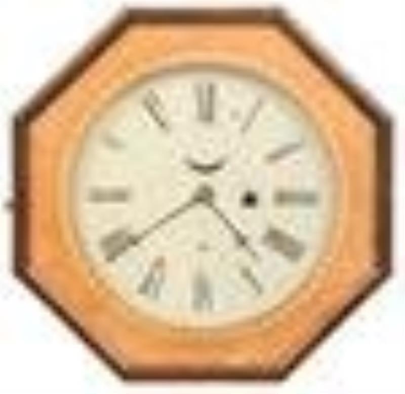 Waterbury Clock Co. Octagonal Wall Clock