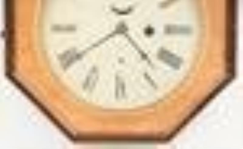 Waterbury Clock Co. Octagonal Wall Clock