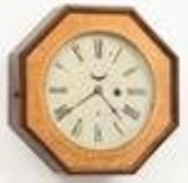Waterbury Clock Co. Octagonal Wall Clock