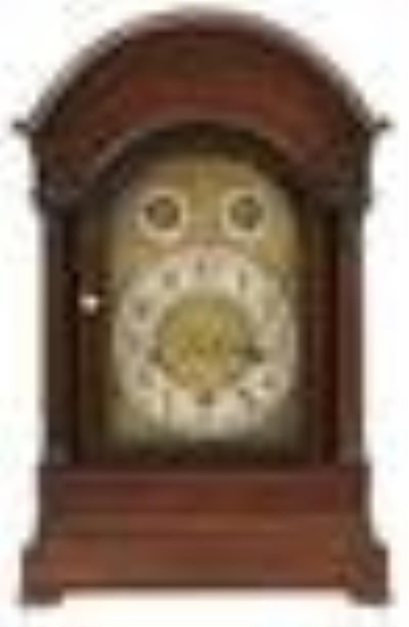 German Mahogany Bracket Clock