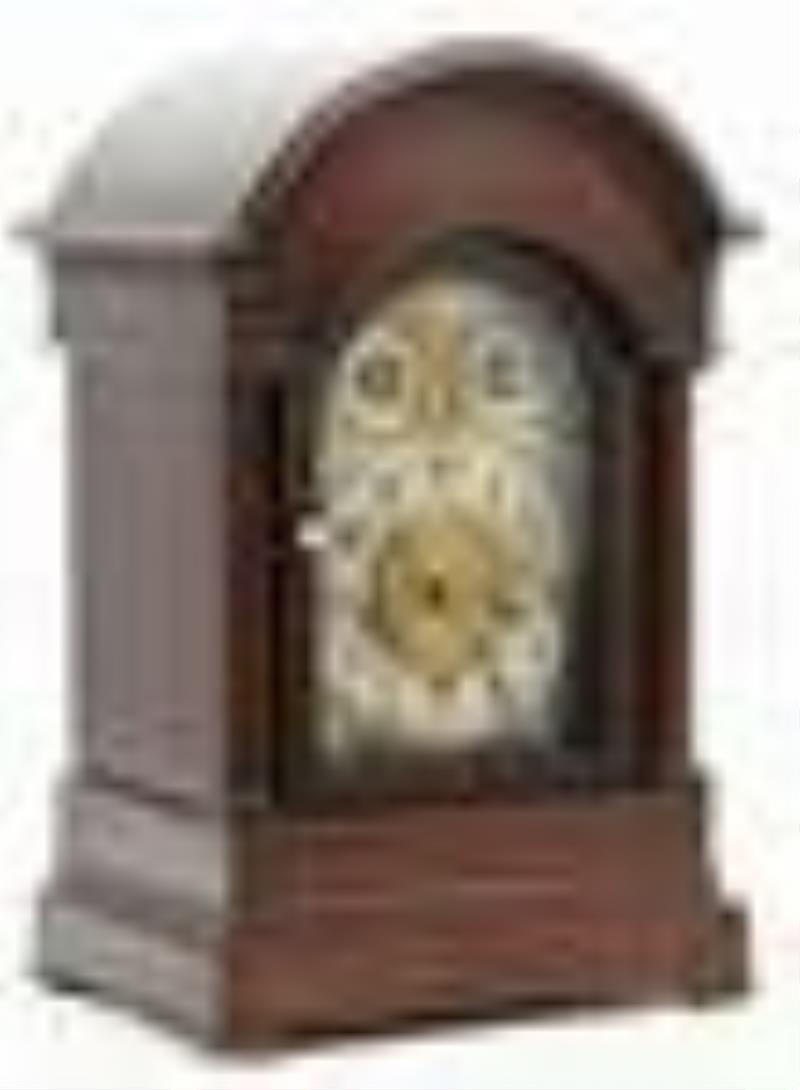 German Mahogany Bracket Clock