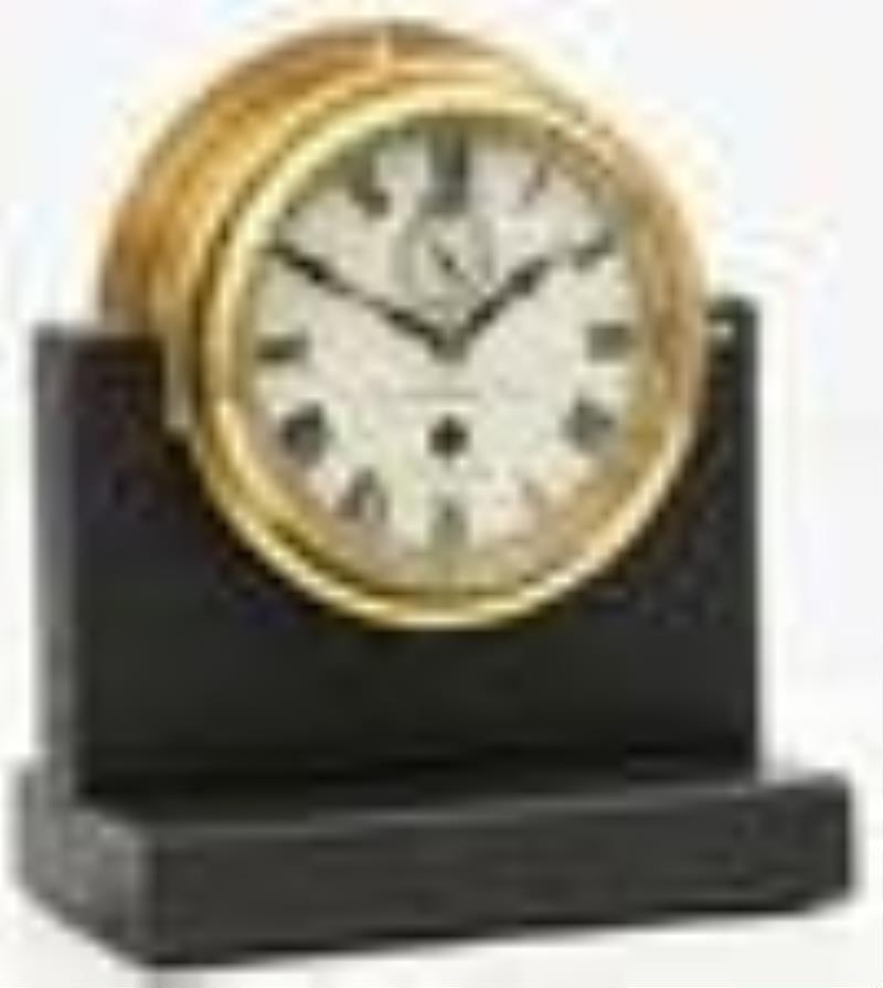 English Brass Ship's Clock by B.C. Cousins & Son Ltd