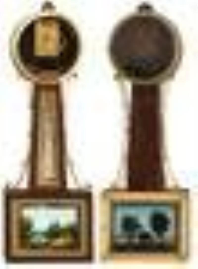 Two American Banjo Clock Cases