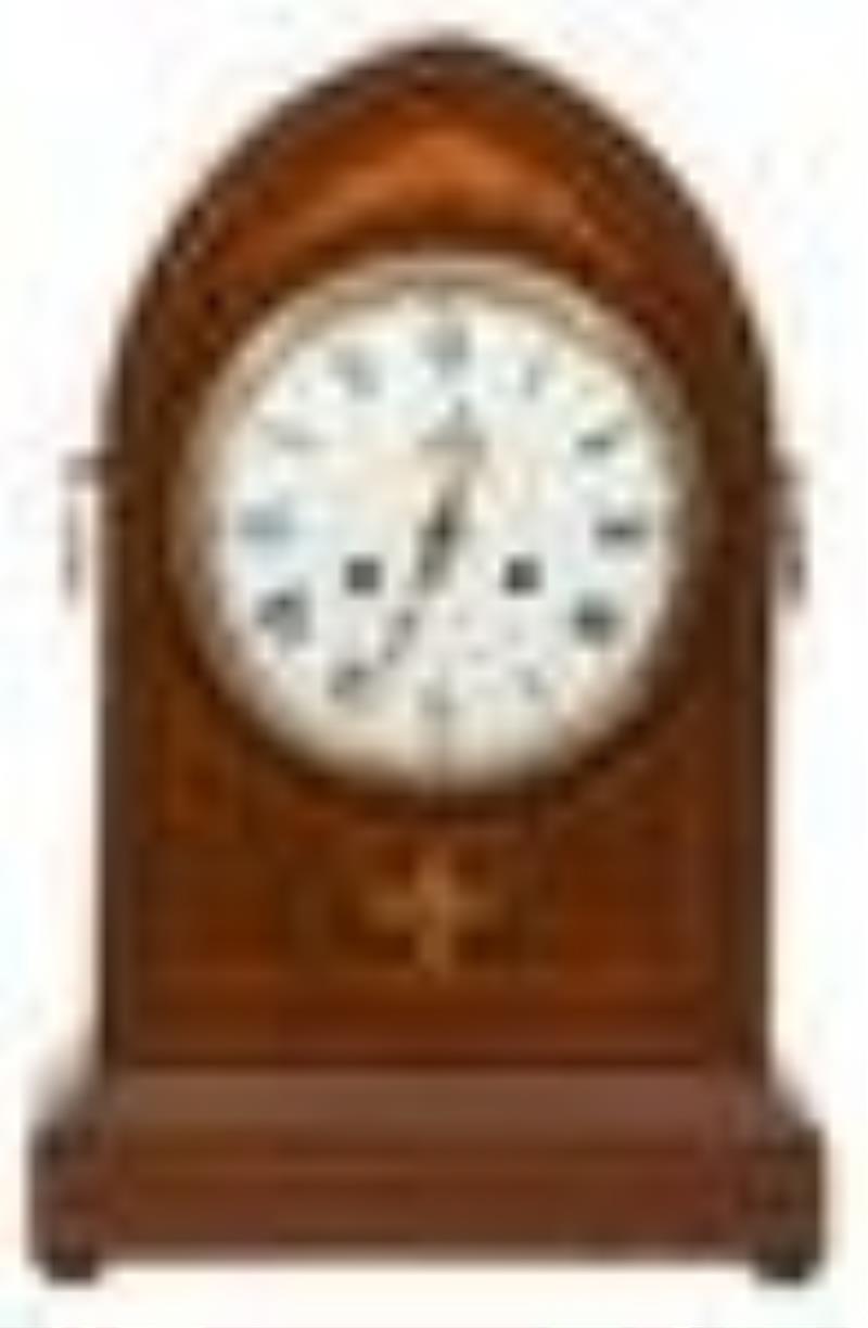 Philipp Haas & Söhne Inlaid Mahogany Bracket Clock