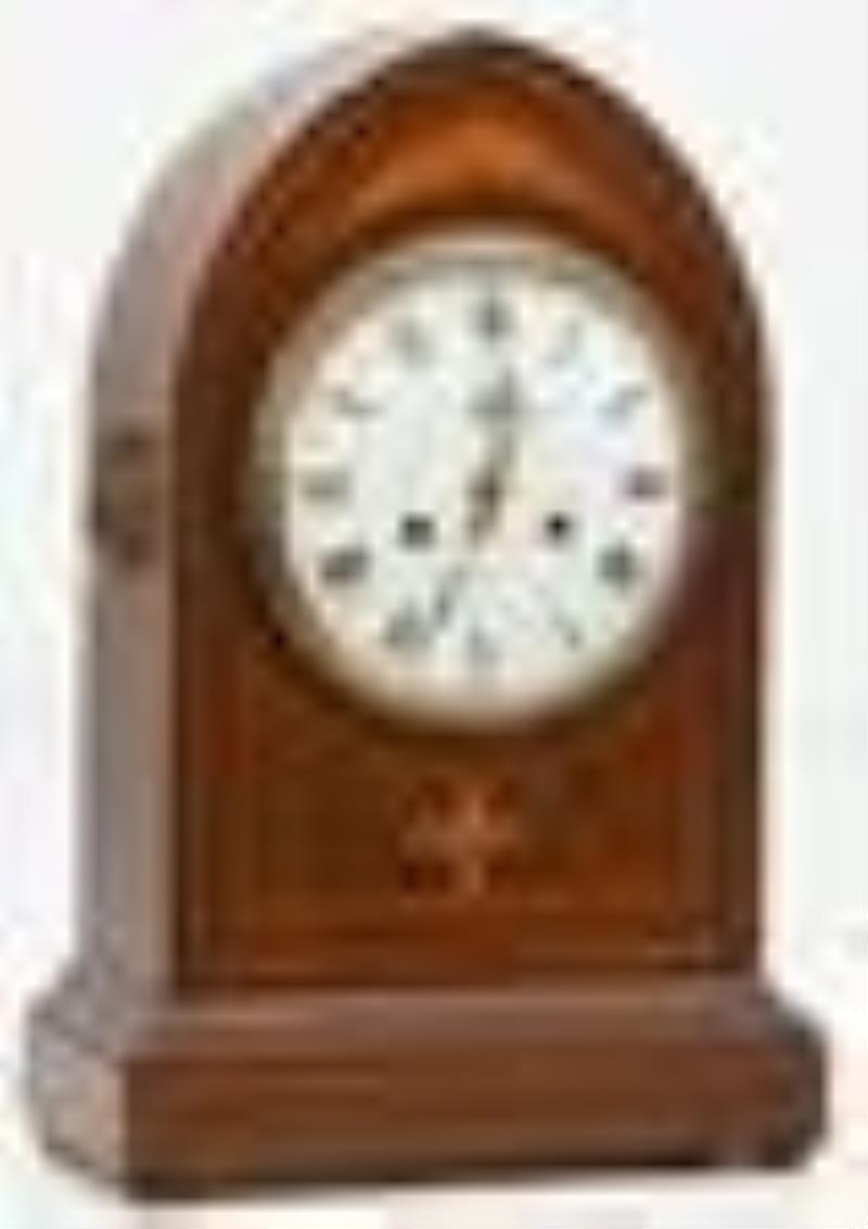 Philipp Haas & Söhne Inlaid Mahogany Bracket Clock