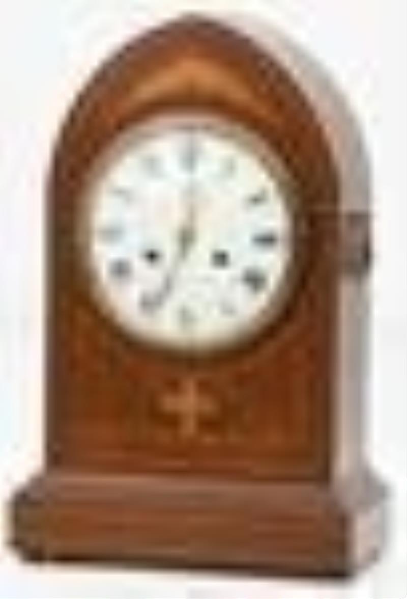 Philipp Haas & Söhne Inlaid Mahogany Bracket Clock