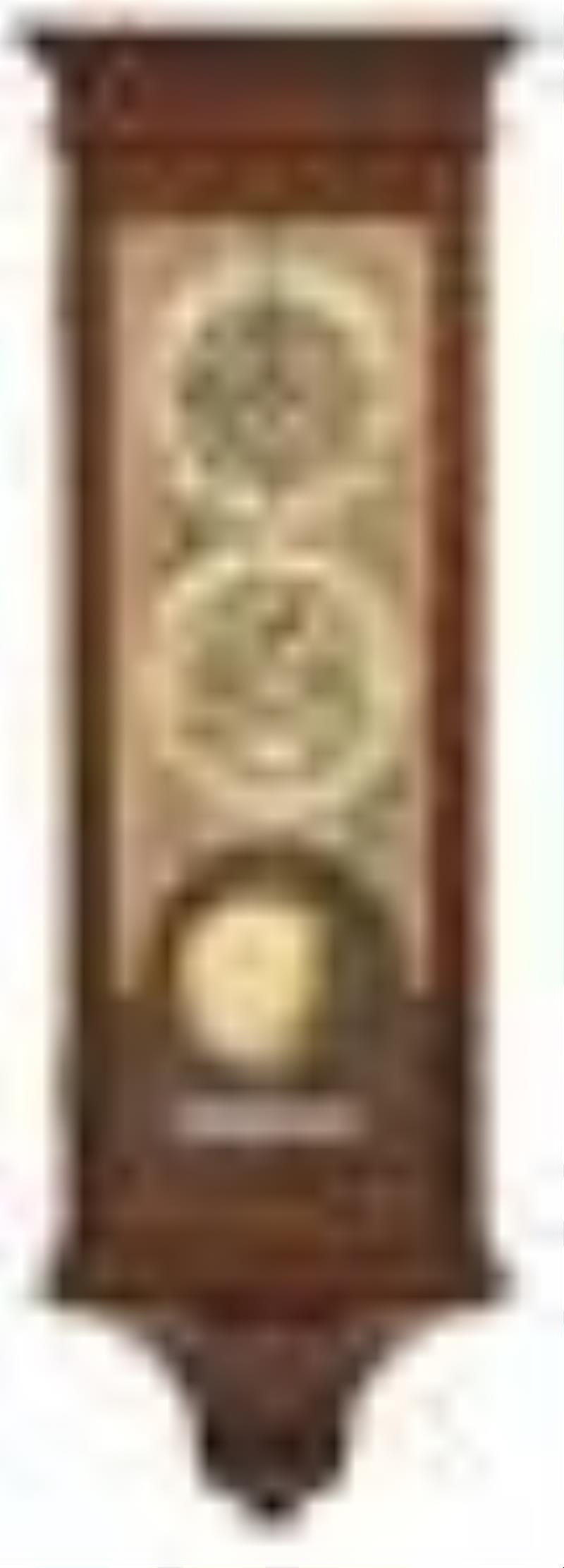 Mahogany & Gilt Brass Double Dial Calendar Clock