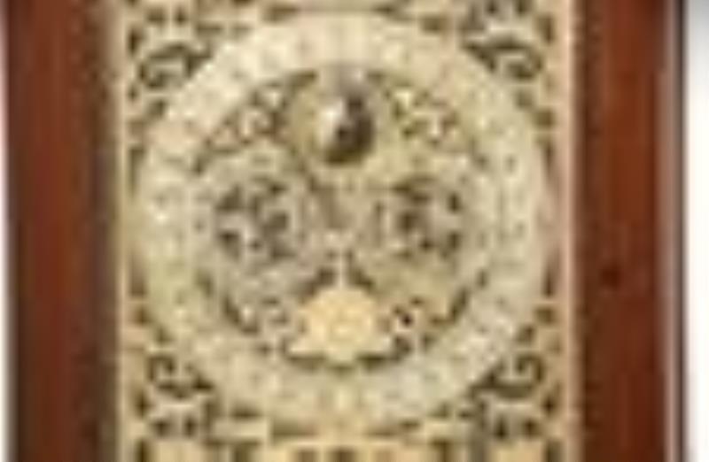 Mahogany & Gilt Brass Double Dial Calendar Clock