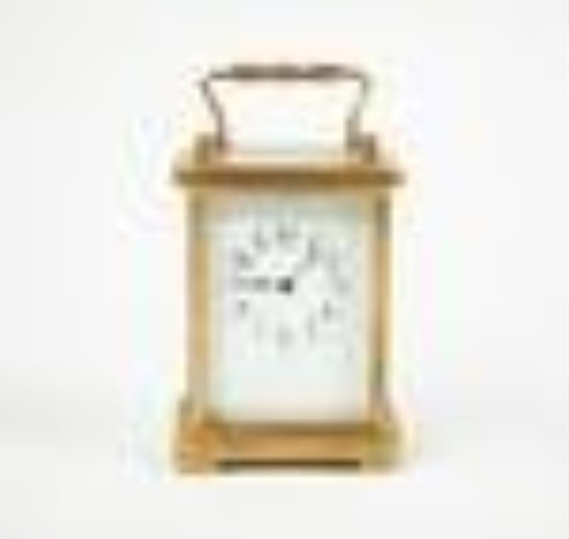 Tiffany and Co. France Brass and Glass Carriage Clock