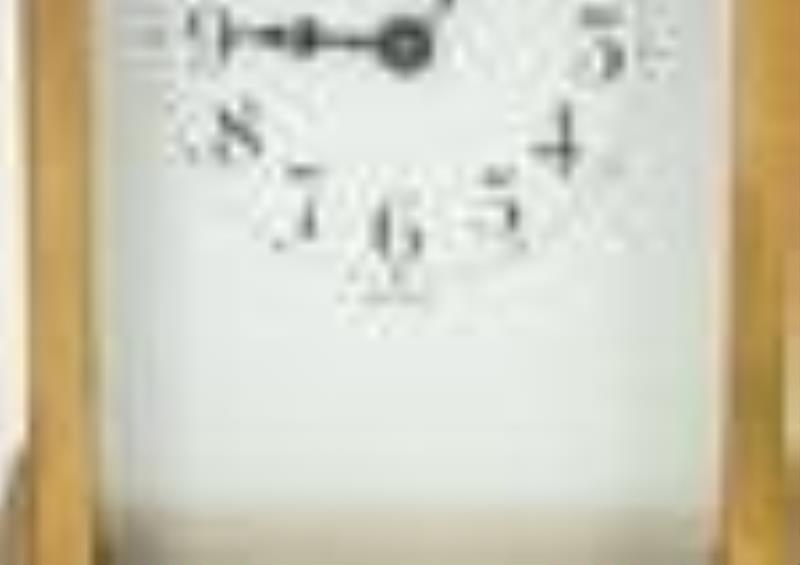 Tiffany and Co. France Brass and Glass Carriage Clock