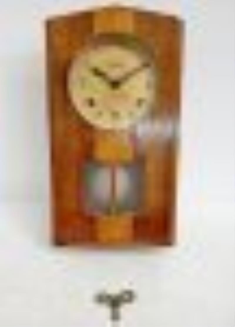 Meiko Art Deco Japanese Pendulum Wall Clock