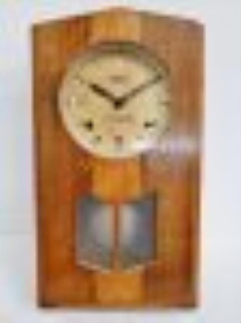 Meiko Art Deco Japanese Pendulum Wall Clock