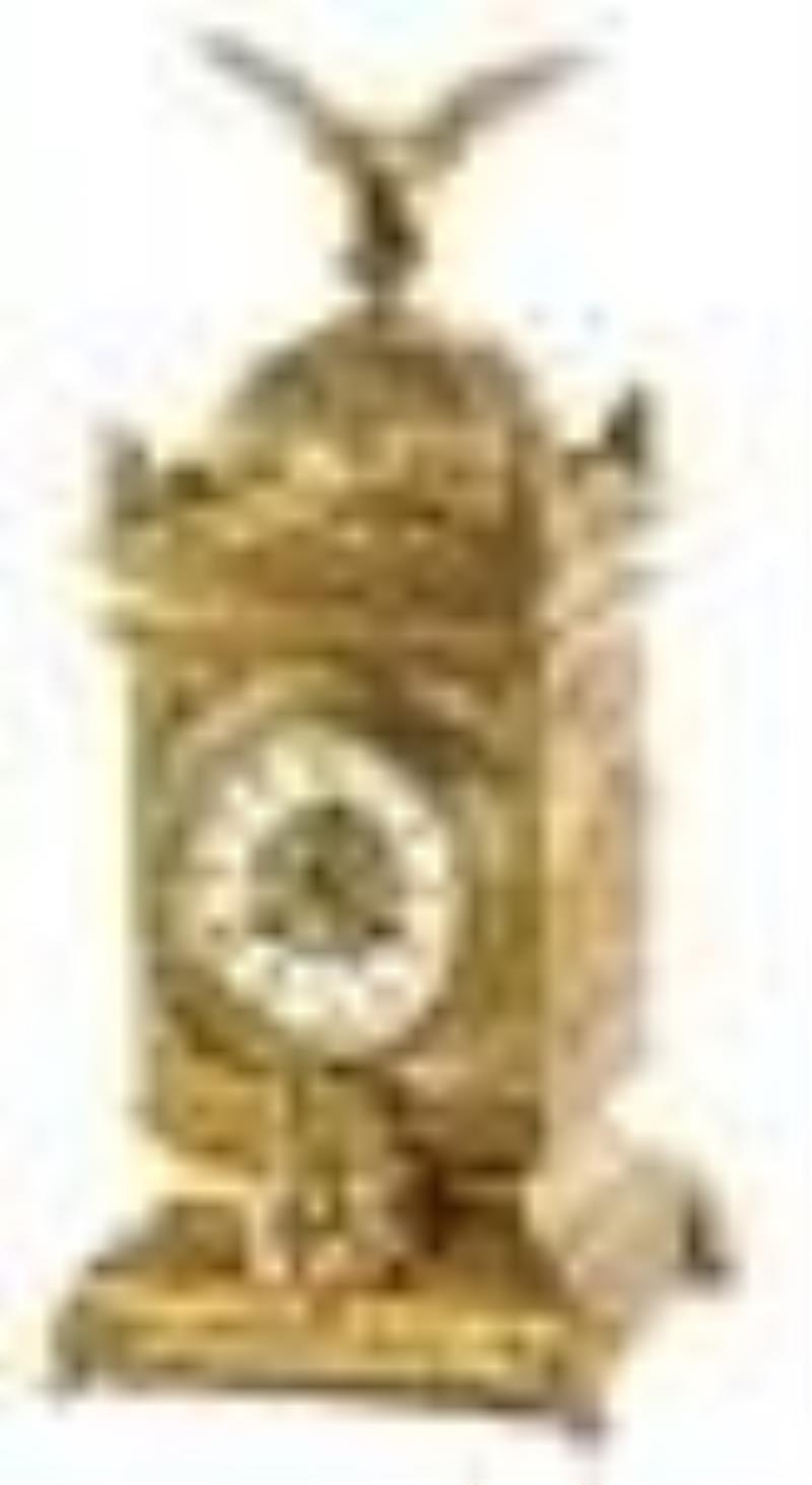19th Century French Bronze Shelf Clock