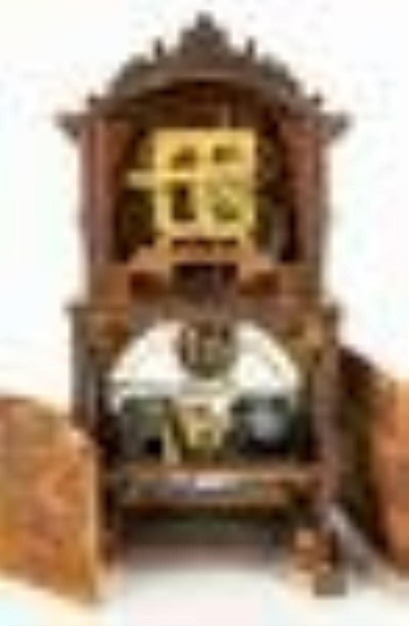 Ithaca 3 1/2 Parlor Calendar Shelf Clock