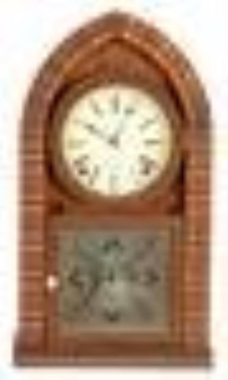 J.C. Brown Ripple Front Beehive Shelf Clock