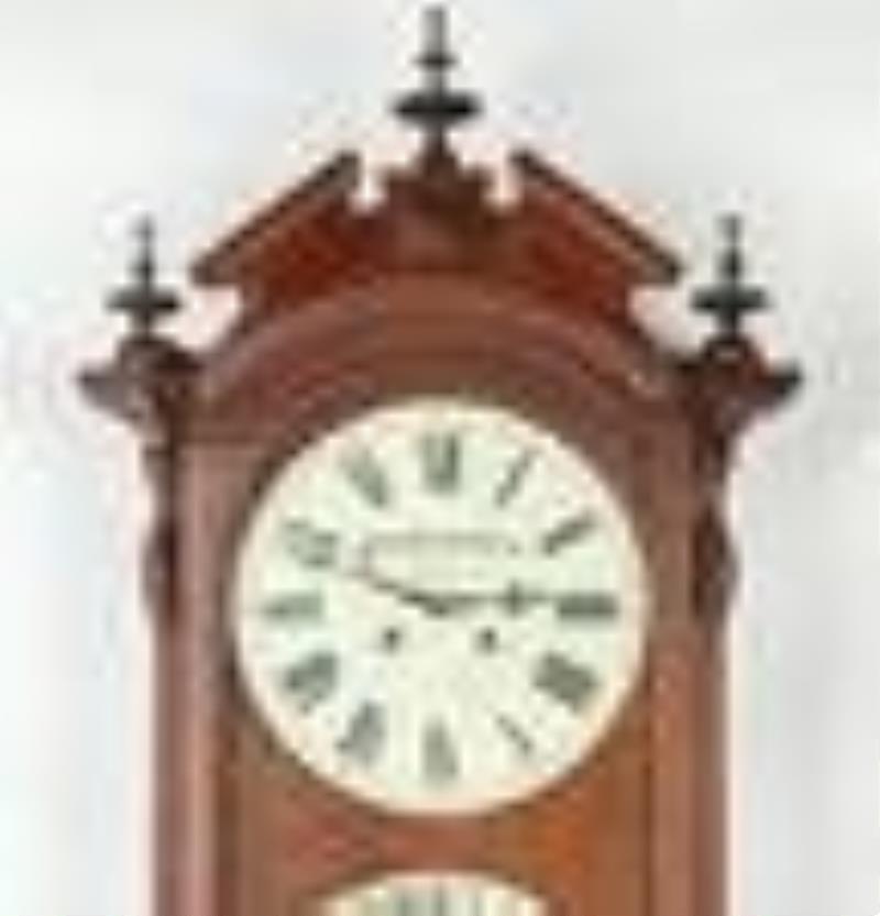 Ithaca #2 Regulator Calendar Clock