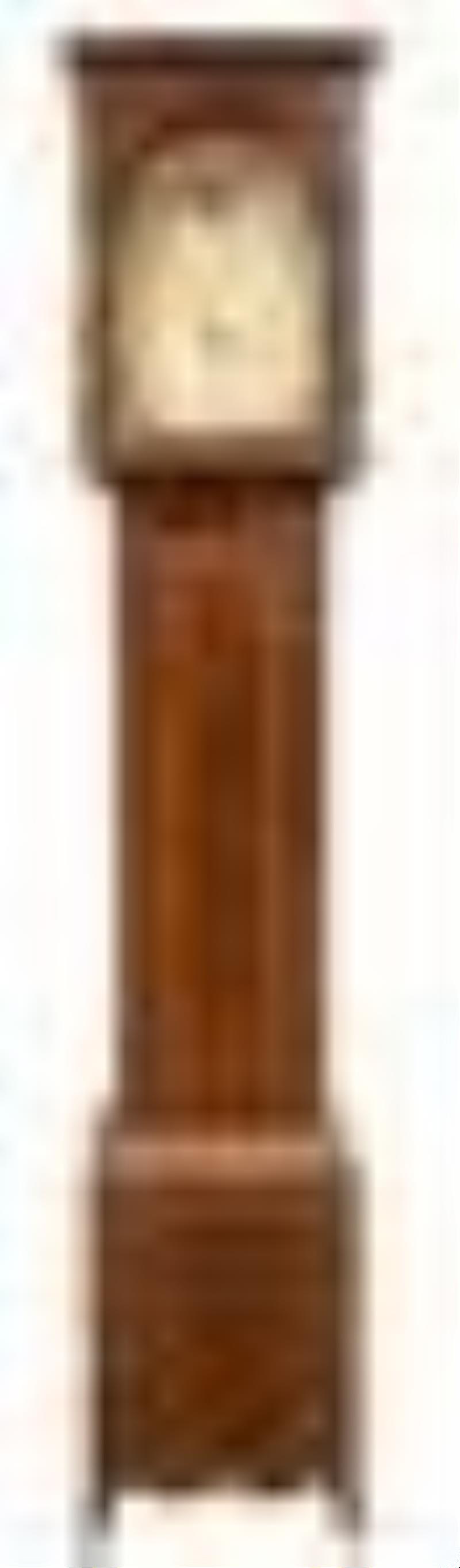 American Hepplewhite Inlaid Mahogany Tall Case Clock