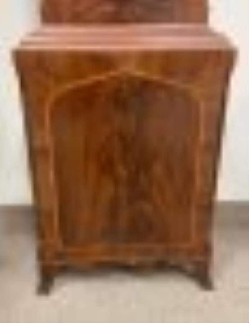 American Hepplewhite Inlaid Mahogany Tall Case Clock