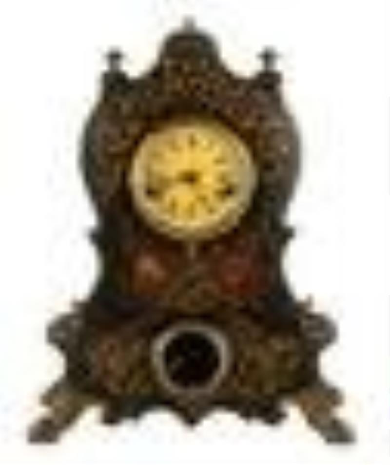 Painted Iron Front Shelf Clock