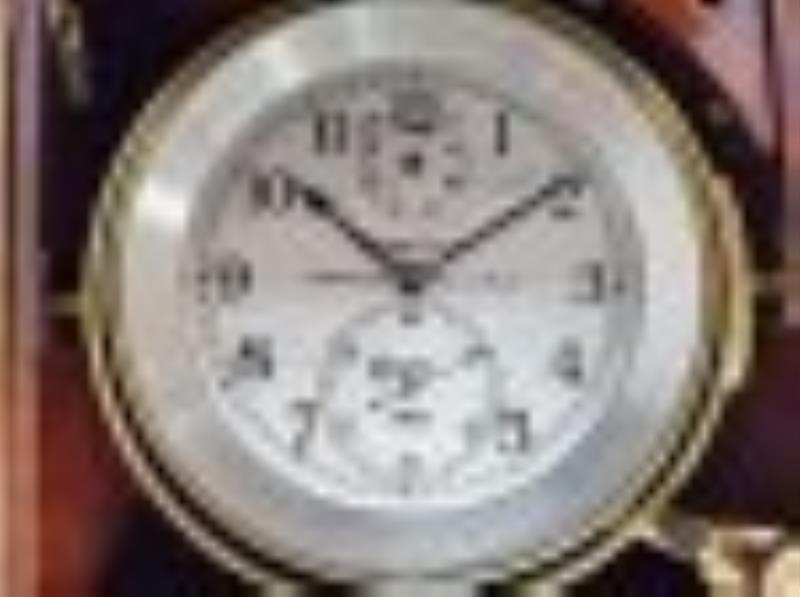Vintage Hamilton Ships Clock Chronometer w/ Wooden Box
