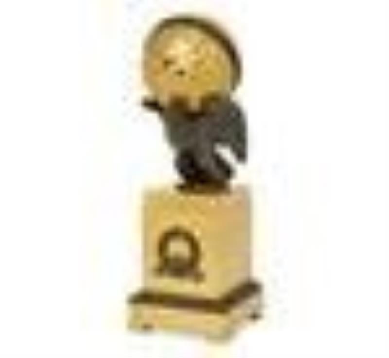 A Charles X bronze spherical zodiac clock