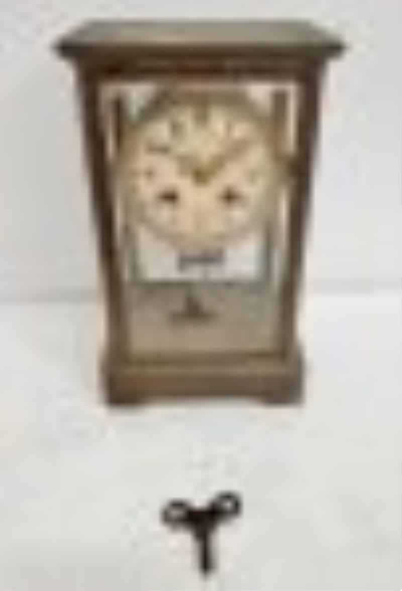 Mercury Pendulum Crystal Regulator Chiming Desk Clock