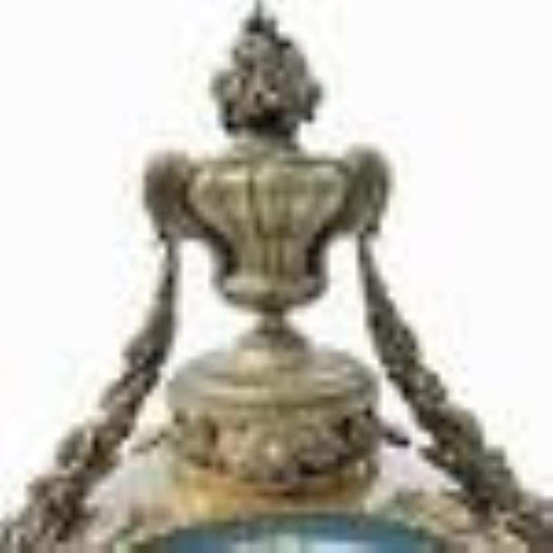 French Sevres Style Franz Hermle Mantel Clock Price Guide