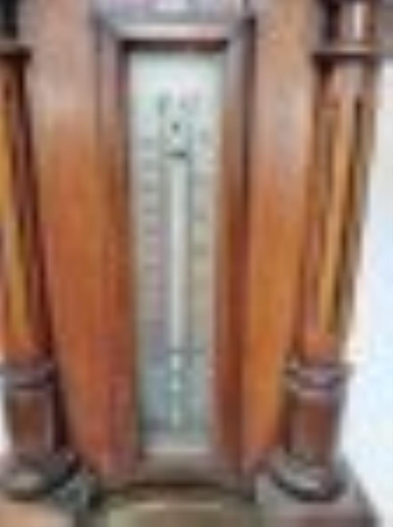 Small Scale Vienna Style Regulator Wall Clock Barometer