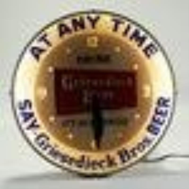 Griesedieck At Any Time Double Bubble Illuminated Clock
