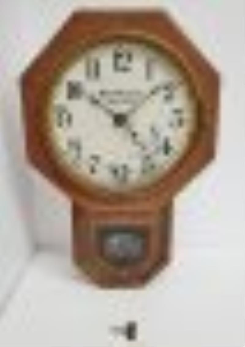 Rare Seth Thomas For Ball Watch Co. Schoolhouse Clock