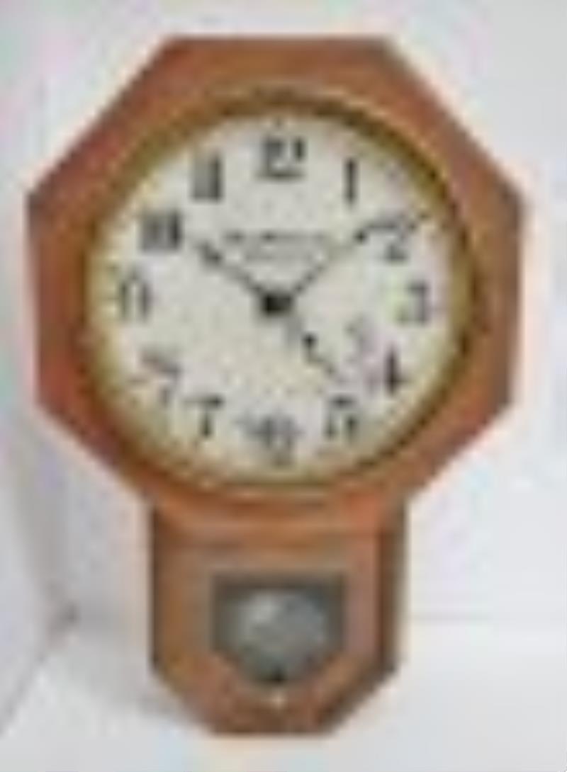 Rare Seth Thomas For Ball Watch Co. Schoolhouse Clock