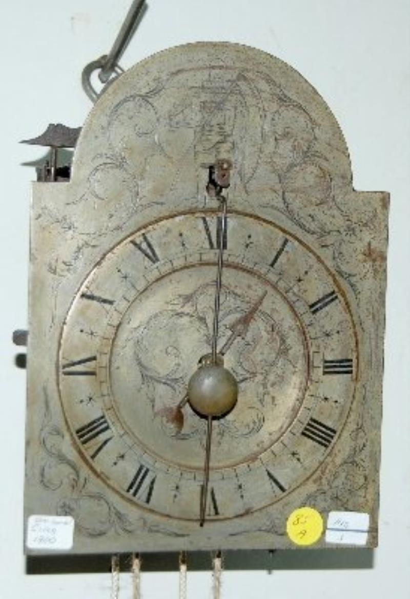 Circa 1700 1 Hand Cow Tail Lantern Clock