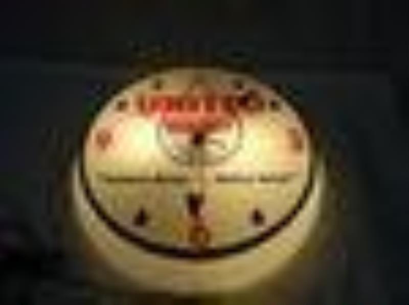 United Dairy acrylic Dualite advertising clock