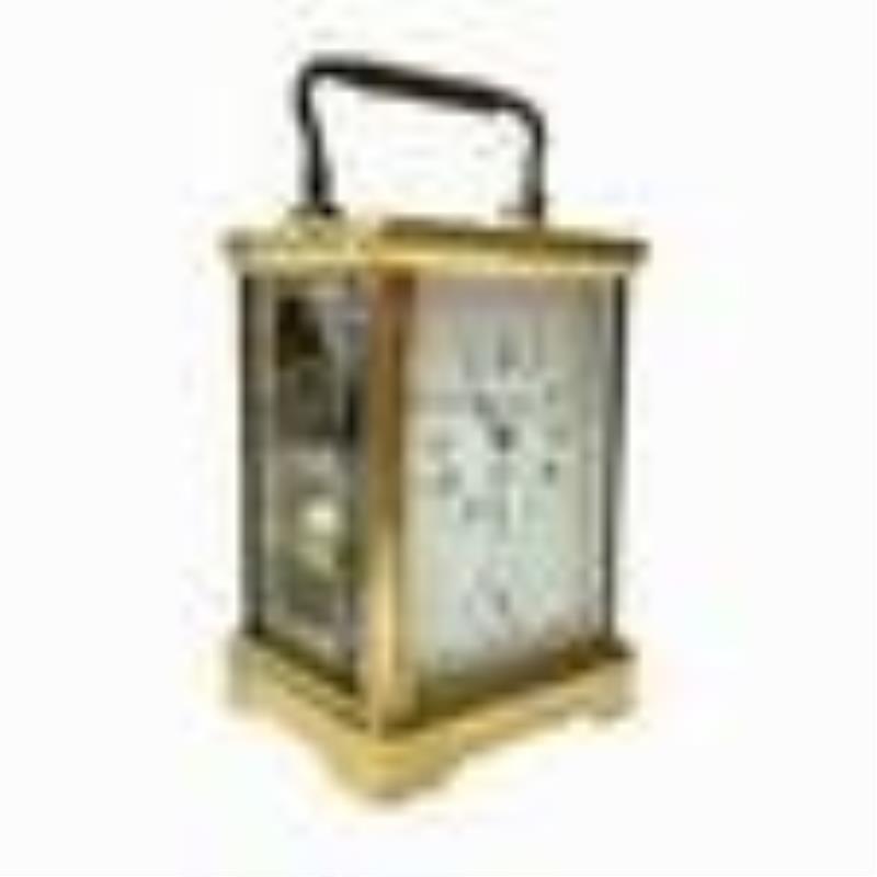 L'Epee French Gilt Brass Case Carriage Alarm Clock