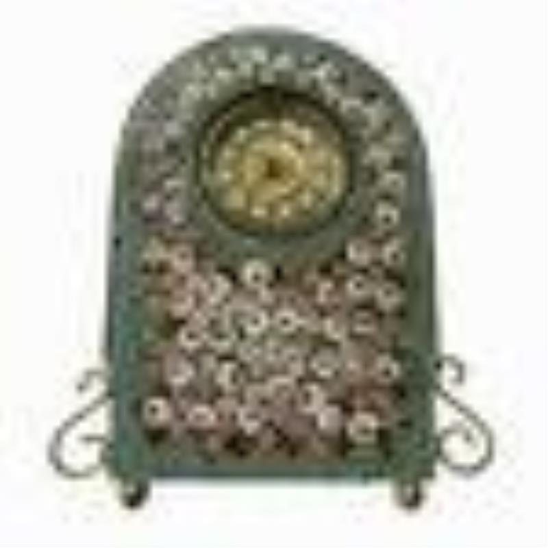 19th C Italian Micro Mosaic Stone Inlay Desk Clock