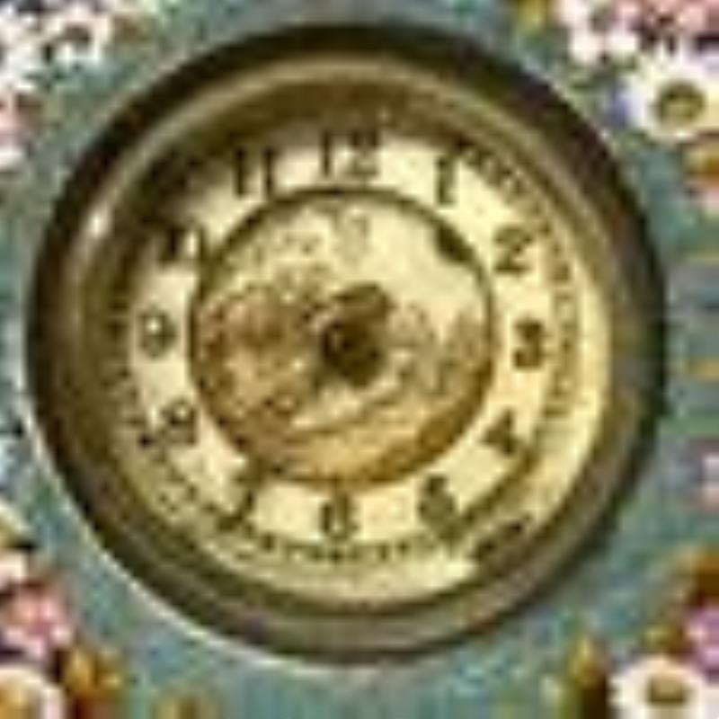 19th C Italian Micro Mosaic Stone Inlay Desk Clock